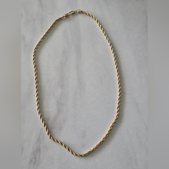 unbranded Jewelry - 14K Yellow Gold Rope 5mm Italy  Chain Twist Link Necklace Hollow Thick New 23G
